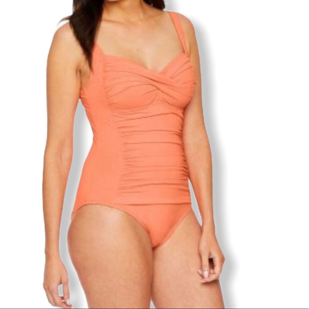 Liz Claiborne One Piece Peach Swimsuit 6